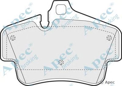 APEC BRAKING pad1628 -  Комплект тормозных колодок, дисковый тормоз